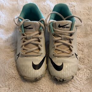 Nike Kids White and Teal Sneakers